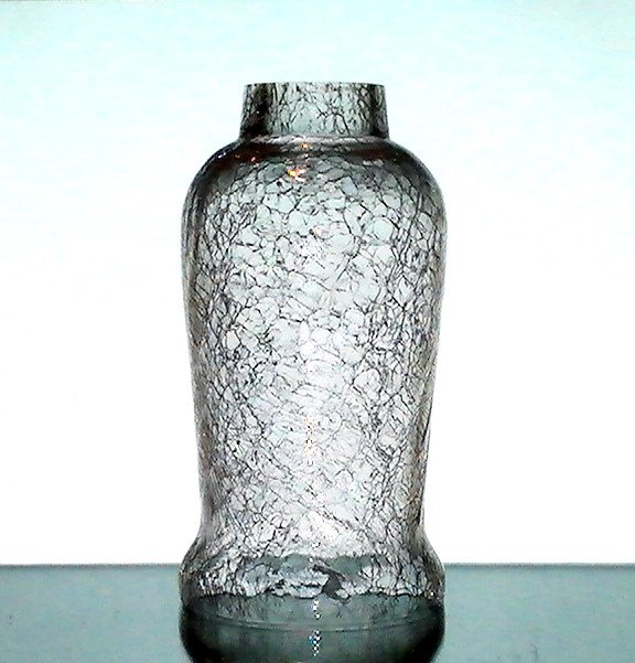 Crackle Glass Hurricane Shade 1 7/8 fitter x 6.75h x 3 5/8w OOS