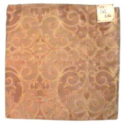 Zippered Pillow Cover Kirklands Gold Copper 16.75 Square Silk, Lot of 2