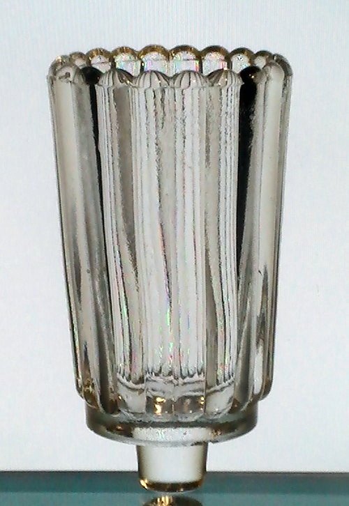 Home Interiors Peg Votive Candle Holder Rounded Ridges Clear Tall OOS