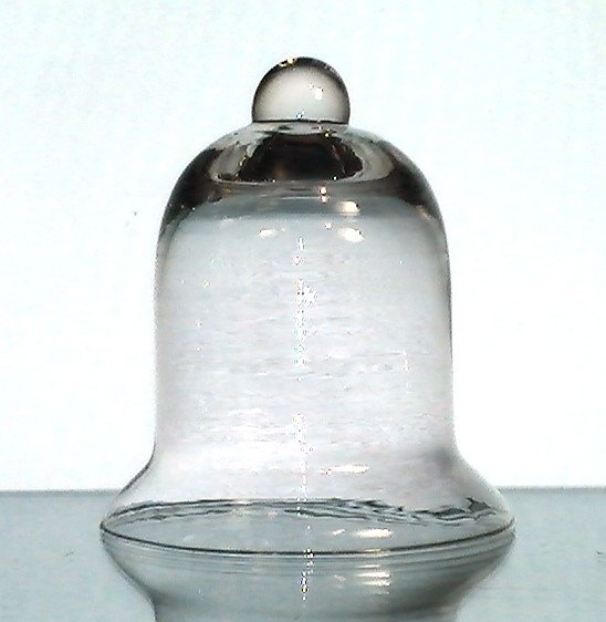 Hanging Candle Holder Flared Rim with Knob 4 x 3.5 Clear Glass OOS