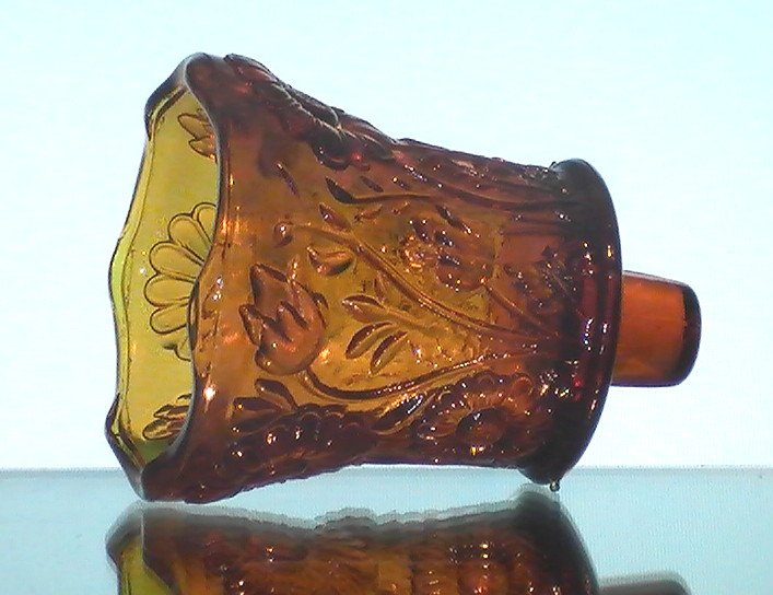 Home Interiors Peg Votive Candle Holder Amber Daisy Floral OOS