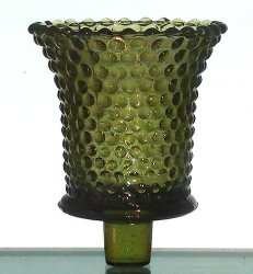 Home Interiors Peg Votive Candle Holder Hobnail Light Olive Green