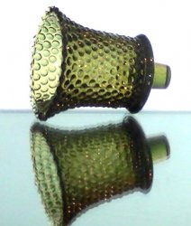 '.Peg Votive Hobnail Olive Green.'