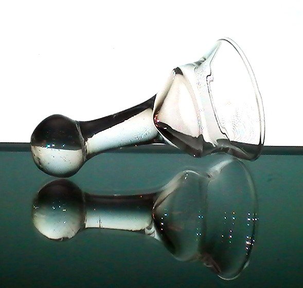 Hanging Candle Holder Heavy Crystal Teardrop 6 inches x 3 3/8 OOS