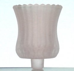 Partylite Peg Votive Candle Holder Frosted White Ridged Diamond Cut