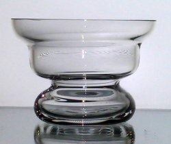 Hanging Candle Holder 4.5 w x 3 1/8 h Flared Rim Crystal Flat Bottom