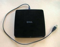 Dell External USB DVDRW Drive GP60N Black 5GTT7 Slim Multi Recorder 