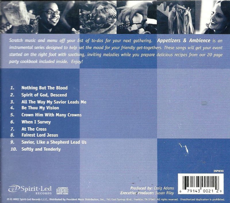 Appetizers & Ambience Saxophone on Audio CD with Cook Booklet Christian Selections Religious, Spiritual, Instrumental
679143002129
