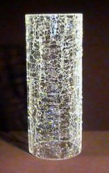 Hurricane Shade Cylinder Sleeve Heavy Crackle Glass 8.75 x 3 5/8