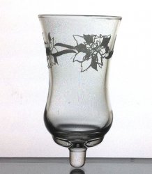 Home Interiors Peg Votive Candle Holder Holder Embossed Poinsettias