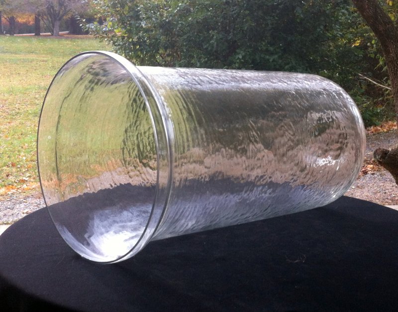 Hurricane Lamp Shade Blurry Glass XXL 2.5 in fitter x 13.25H x 7W OOS