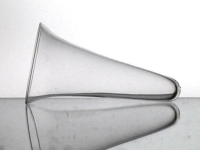 Hanging Cone Wall Vase Vessel Clear 9.75 x 5 Clear Flared OOS