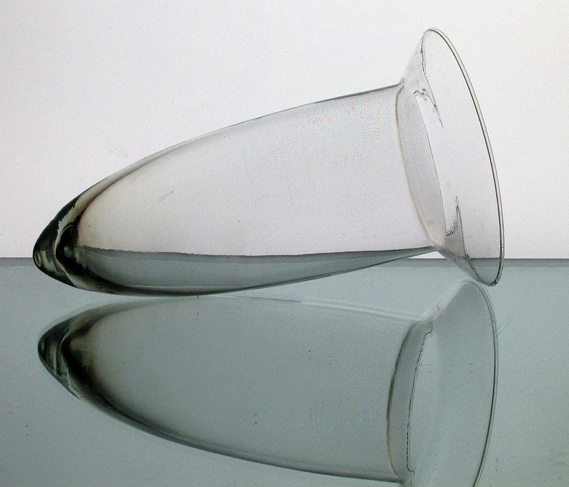 Hanging Wall Vase Glass Cone Torpedo Flared 9.75 x 5.5 OOS
