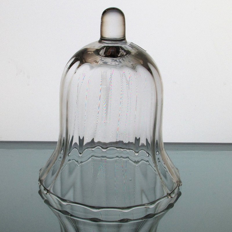 Peg Votive Candle Holder Rippled and Flared Clear OOS