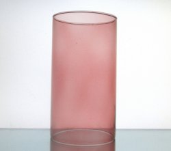 Hurricane Shade Sleeve Cylinder Rose Pink 7.25 x 4