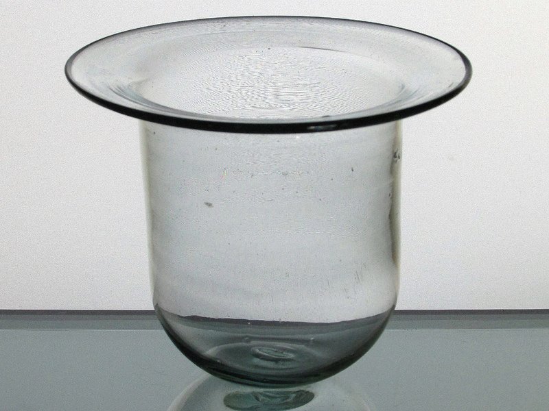 Hanging Candle Holder Flat Rim Clear 4 1/8 x 4 HCH023 Clear OOS