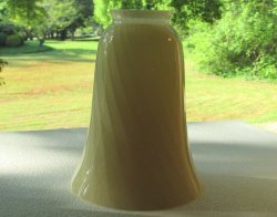 Glass Lamp Shade 2 1/8 Fitter x 4.75 x 6.25 inches Creamy Swirl Flared 
