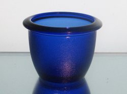 '.Candle Holder 2.5 x 3.25 Blue.'