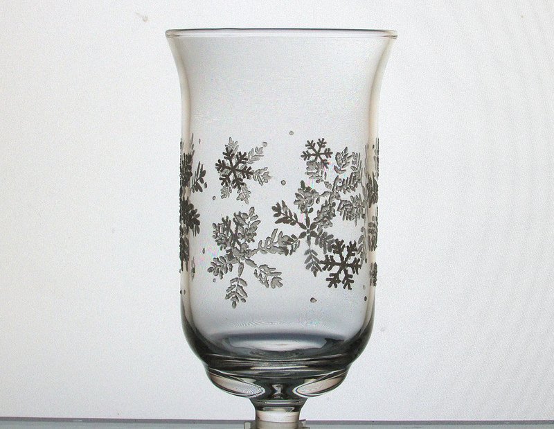 Home Interiors Peg Votive Candle Holder Snowflakes Embossed Holiday
