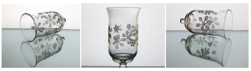 Home Interiors Peg Votive Candle Holder Snowflakes Embossed Holiday