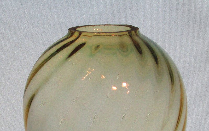 Glass Lamp Shade 2 inch shallow fitter x 5 Swirled Globe Amber