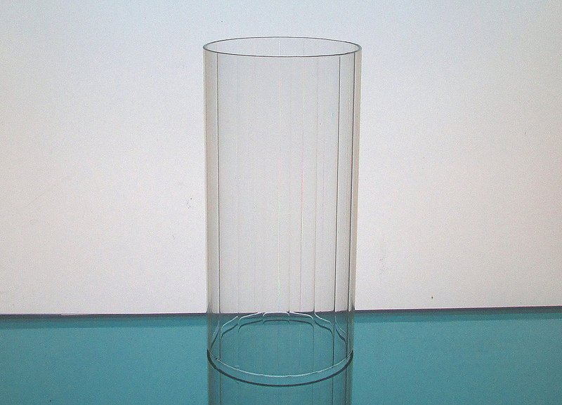 Hurricane Shade Sleeve Cylinder Clear 6.25 x 3 1/8 Paneled