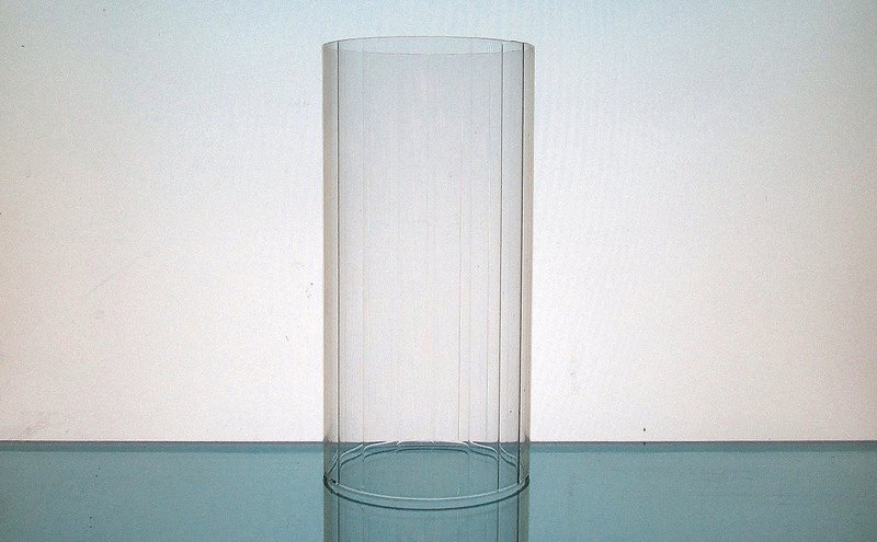 Hurricane Shade Sleeve Cylinder Clear 6.25 x 3 1/8 Paneled