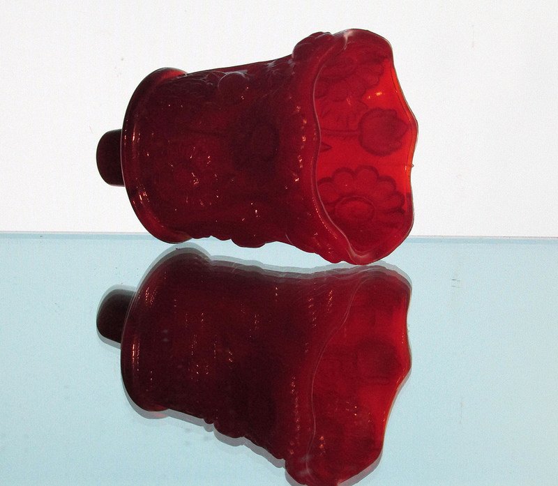 Home Interiors Peg Votive Candle Holder Ruby Red Daisy Floral
