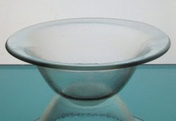 Hanging Candle Holder Bowl 7.25 x 2.5 Stippled Glass for 5.5-6 inch support ring