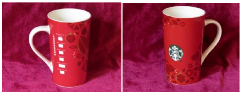 Coffee Mug Starbucks Holiday Red Mermaid Logo 16 oz 2013
