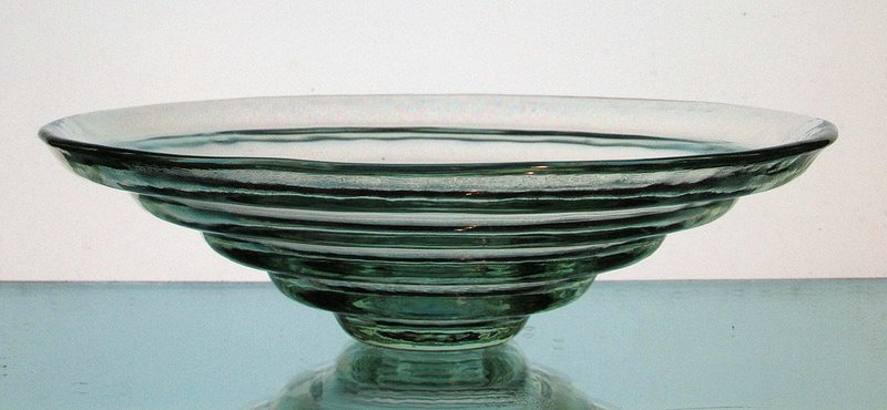 Hanging Candle Holder Tiered Bowl 8 x 2.5  Pale Green