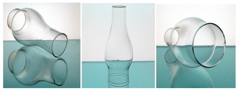 Hurricane Lamp Shade Tall Chimney 3 inch fitter x 10 x 2