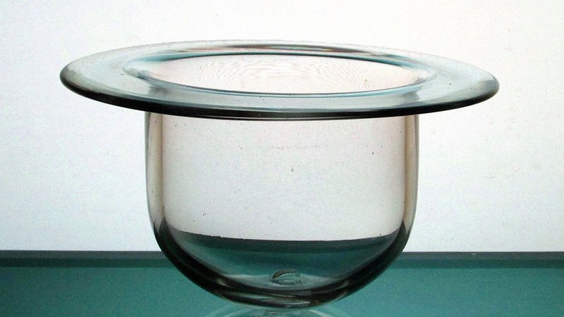Hanging Candle Holder Wide Flat Rim Clear 4 7/8 x 3 HCH064
