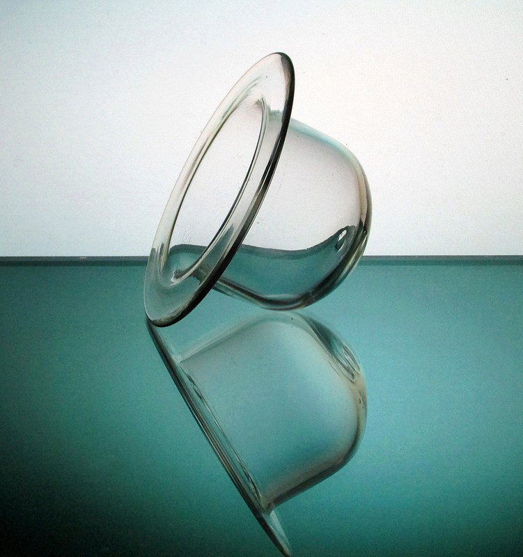 Hanging Candle Holder Wide Flat Rim Clear 4 7/8 x 3 HCH064