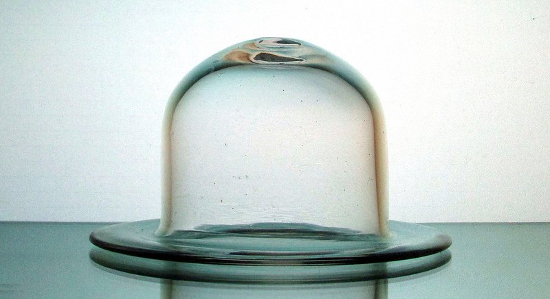 Hanging Candle Holder Wide Flat Rim Clear 4 7/8 x 3 HCH064