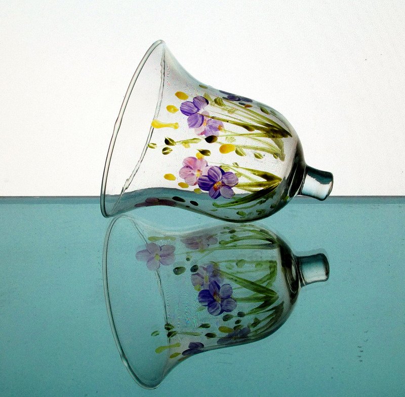 Home Interiors Peg Votive Candle Holder Milano Hand Painted Bell Shaped OOS