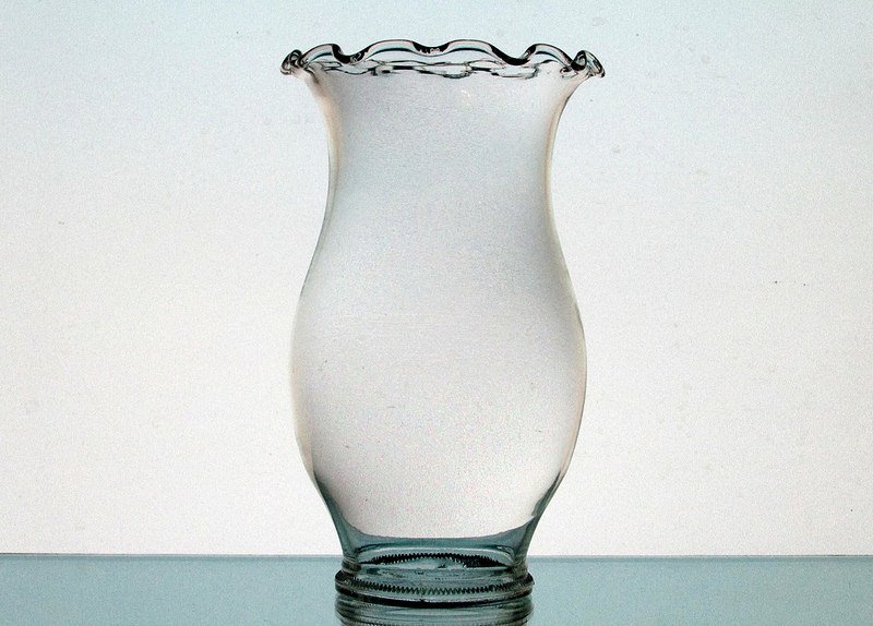 Hurricane Lamp Shade 2.25 inch Fitter 6 x 3.5 Crimped Rim