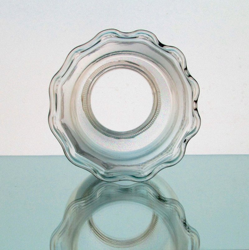 Hurricane Lamp Shade 2.25 inch Fitter 6 x 3.5 Crimped Rim