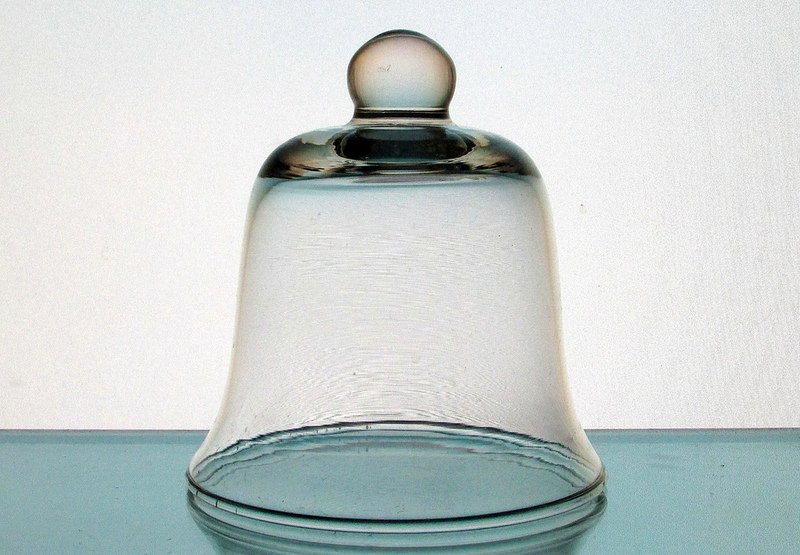 Hanging Candle Holder Clear Glass Bell with Knob 3 5/8 x 4 HCH072 OOS