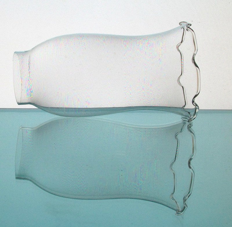 Hurricane Lamp Shade 2 1/8 inch Fitter x 6 5/8 Crimped Rim