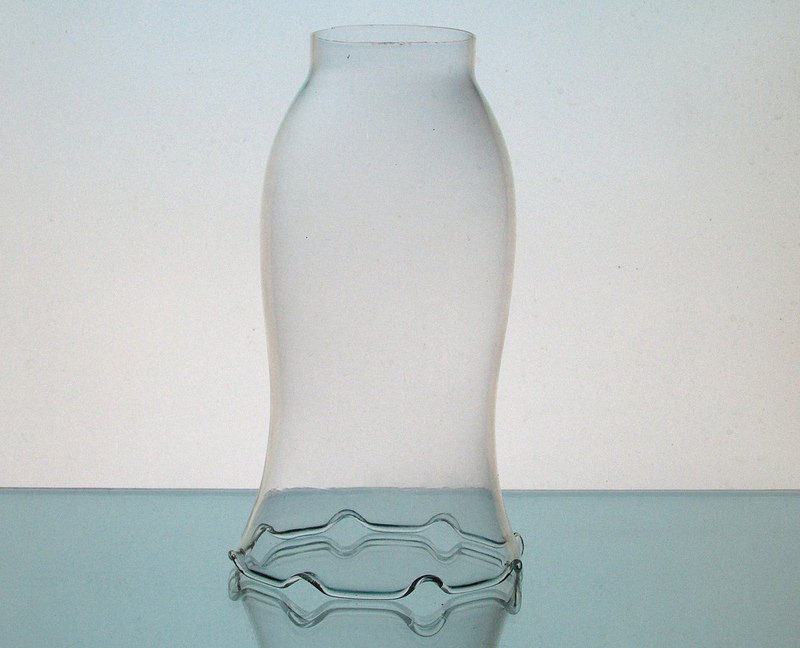 Hurricane Lamp Shade 2 1/8 inch Fitter x 6 5/8 Crimped Rim