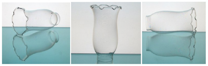 Hurricane Lamp Shade 2 1/8 inch Fitter x 6 5/8 Crimped Rim