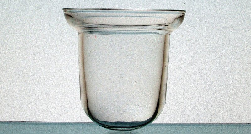Hanging Candle Holder 3.75 x 4 1/8 Clear Heavy Glass HCH116