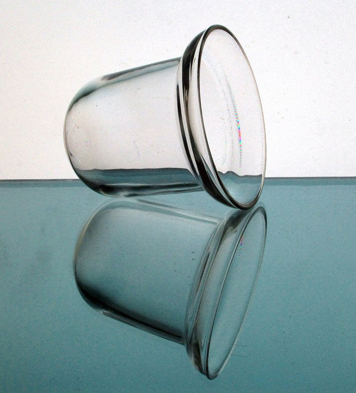 Hanging Candle Holder 3.75 x 4 1/8 Clear Heavy Glass HCH116