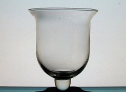 Hanging Candle Holder 4 7/8 x 5.5 Clear Bell with Knob HCH112