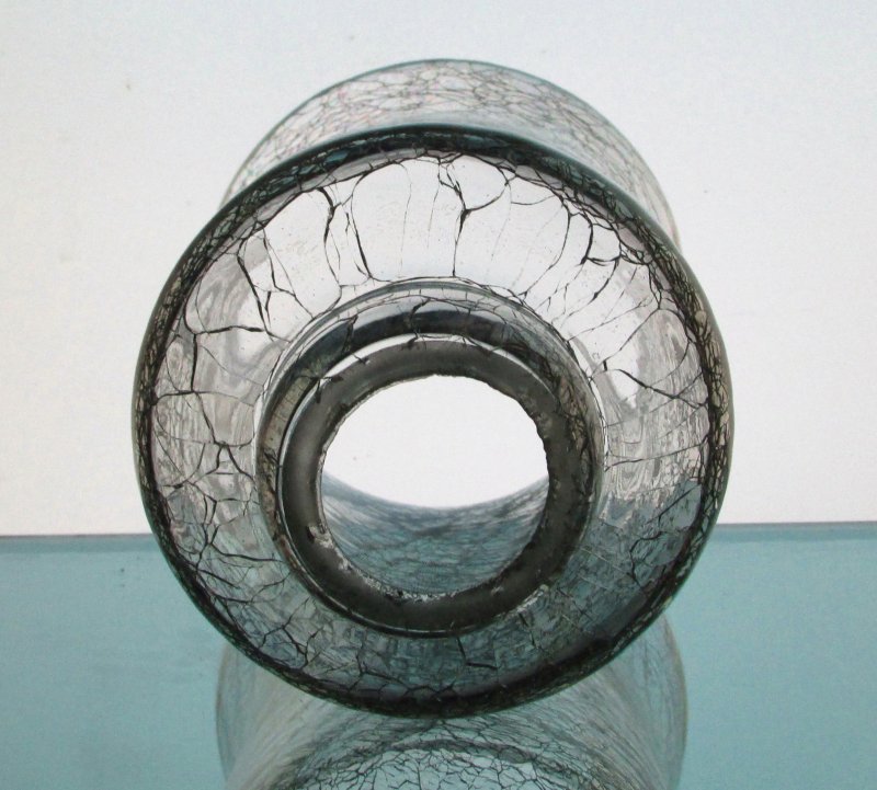 Crackle Glass Hurricane Shade 7.5 x 4.5 x 2 inch fitter OOS