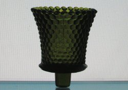 Home Interiors Peg Votive Candle Holder Dark Olive Green Hobnail