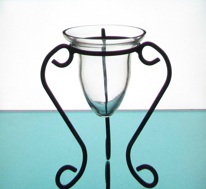Hanging Candle Holder / Vase 4.75 x 5 Heavy Glass Flared Rim HCH011