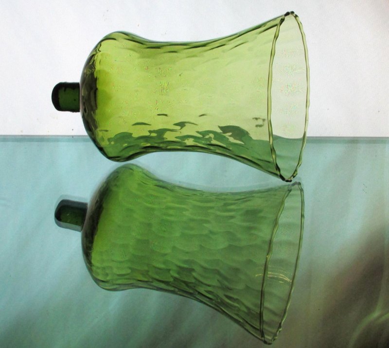 Home Interiors Peg Votive Candle Holder Flared Olive Green Tudor Style