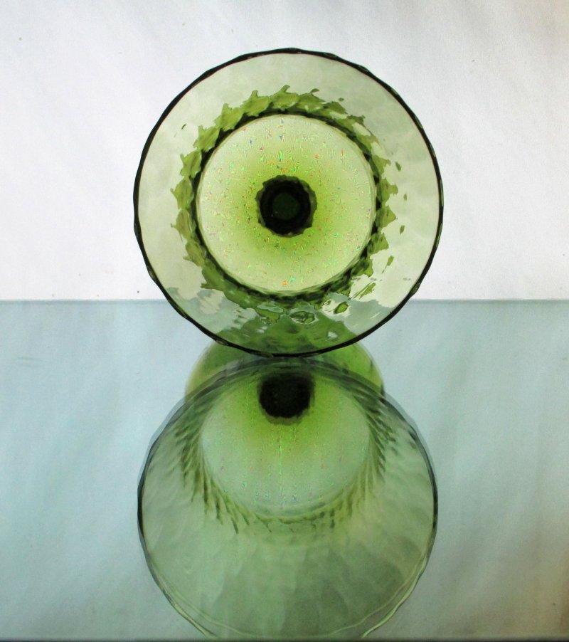 Home Interiors Peg Votive Candle Holder Flared Olive Green Tudor Style